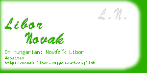 libor novak business card